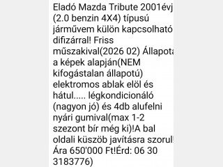 MAZDA TRIBUTE 2.0 4x4 CE (2001)