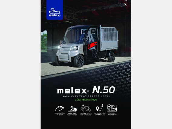 MELEX N50 elektromos kisteherautó ÁLLAMI TÁMOGATÁSSAL (2024)